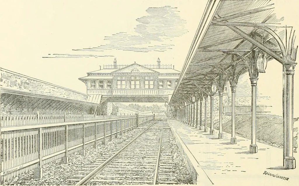 An illustration from Buildings and structures of American railroads. A reference book for railroad managers, superintendents, master mechanics, engineers, architects, and students, 1893, leaf 351