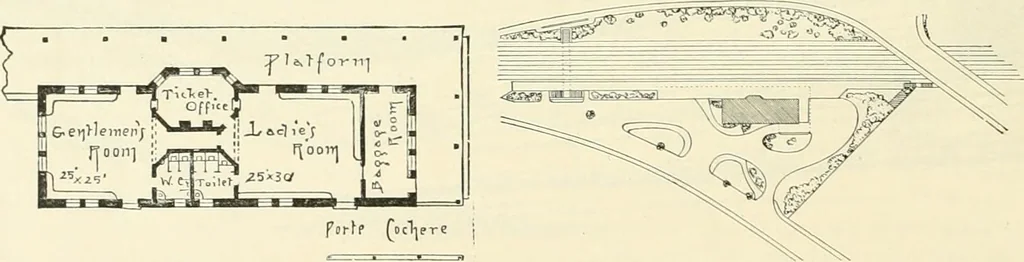 An illustration from Buildings and structures of American railroads. A reference book for railroad managers, superintendents, master mechanics, engineers, architects, and students, 1893, leaf 363