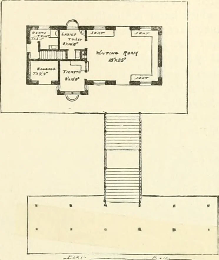 An illustration from Buildings and structures of American railroads. A reference book for railroad managers, superintendents, master mechanics, engineers, architects, and students, 1893, leaf 366