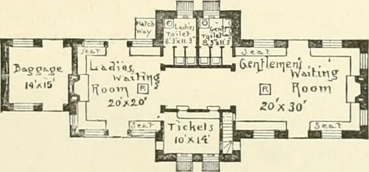 An illustration from Buildings and structures of American railroads. A reference book for railroad managers, superintendents, master mechanics, engineers, architects, and students, 1893, leaf 366