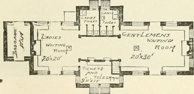 An illustration from Buildings and structures of American railroads. A reference book for railroad managers, superintendents, master mechanics, engineers, architects, and students, 1893, leaf 366