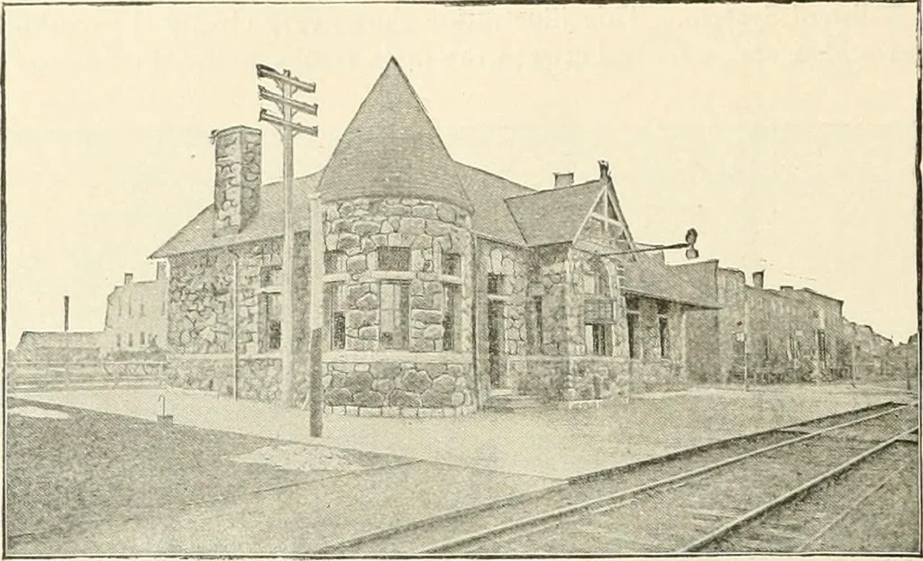 An illustration from Buildings and structures of American railroads. A reference book for railroad managers, superintendents, master mechanics, engineers, architects, and students, 1893, leaf 369