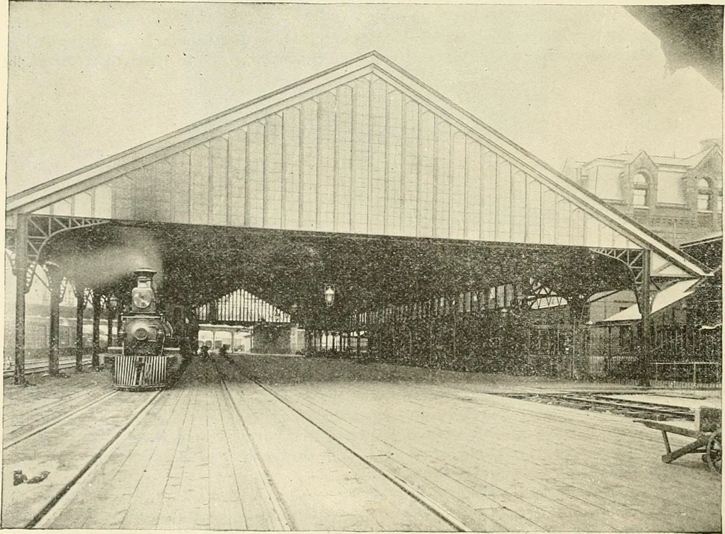 An illustration from Buildings and structures of American railroads. A reference book for railroad managers, superintendents, master mechanics, engineers, architects, and students, 1893, leaf 417