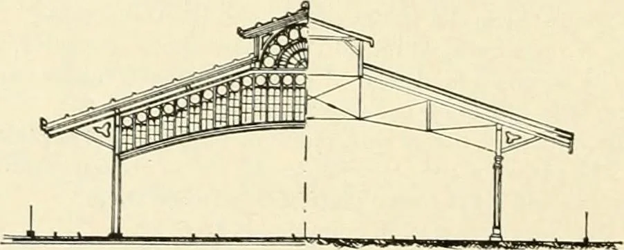 An illustration from Buildings and structures of American railroads. A reference book for railroad managers, superintendents, master mechanics, engineers, architects, and students, 1893, leaf 429