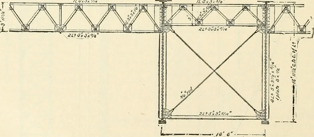 An illustration from Buildings and structures of American railroads. A reference book for railroad managers, superintendents, master mechanics, engineers, architects, and students, 1893, leaf 453
