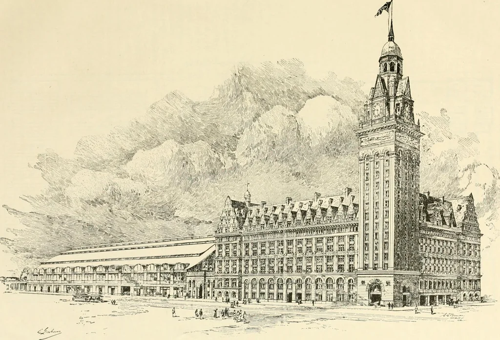 An illustration from Buildings and structures of American railroads. A reference book for railroad managers, superintendents, master mechanics, engineers, architects, and students, 1893, leaf 464