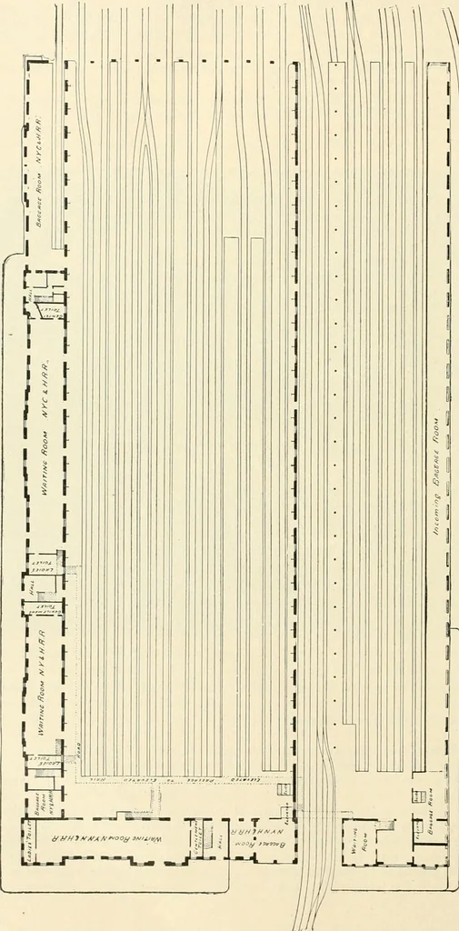 An illustration from Buildings and structures of American railroads. A reference book for railroad managers, superintendents, master mechanics, engineers, architects, and students, 1893, leaf 471