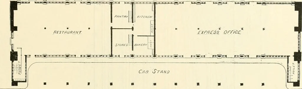 An illustration from Buildings and structures of American railroads. A reference book for railroad managers, superintendents, master mechanics, engineers, architects, and students, 1893, leaf 478