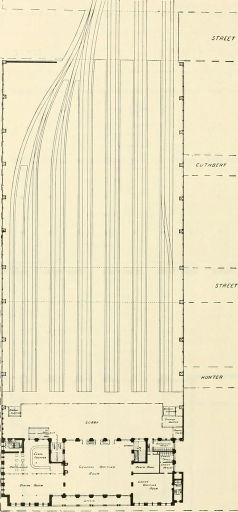 An illustration from Buildings and structures of American railroads. A reference book for railroad managers, superintendents, master mechanics, engineers, architects, and students, 1893, leaf 479