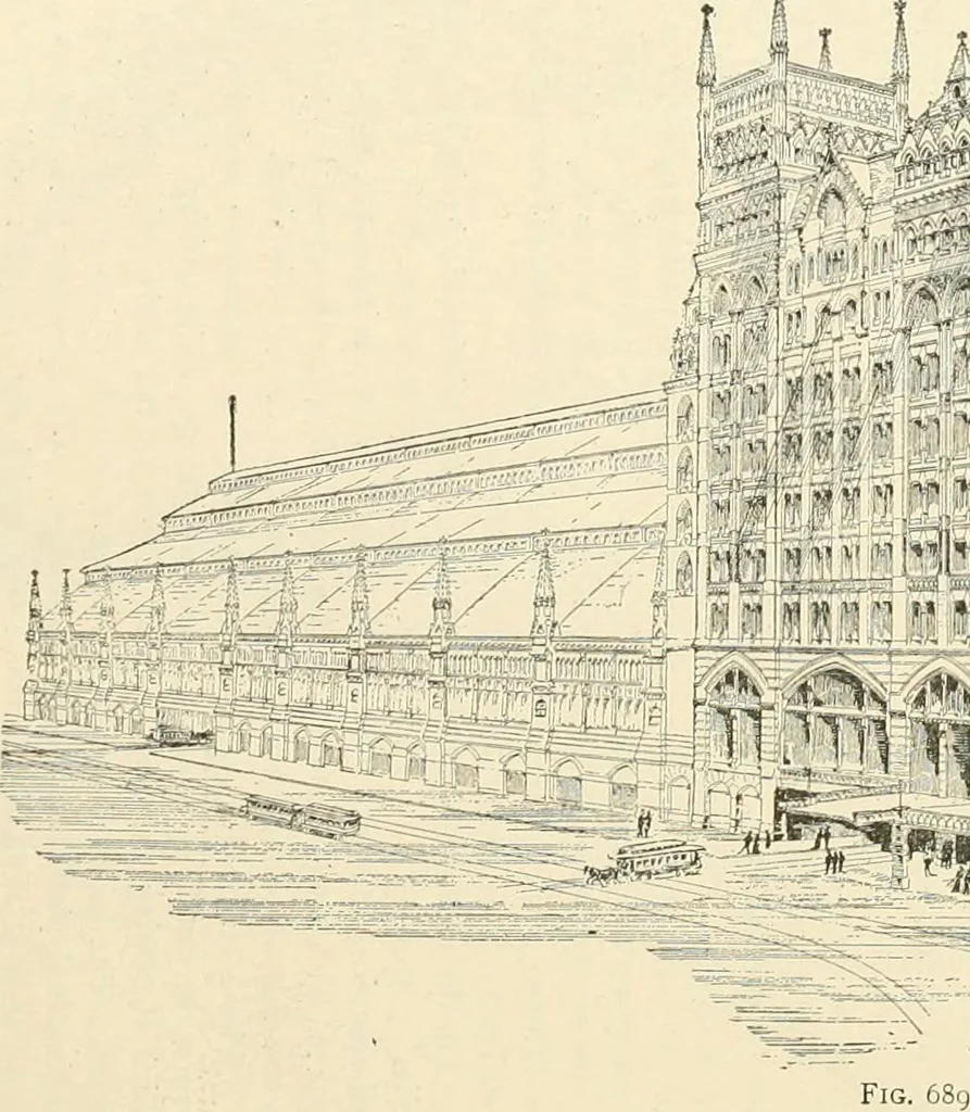 An illustration from Buildings and structures of American railroads. A reference book for railroad managers, superintendents, master mechanics, engineers, architects, and students, 1893, leaf 483