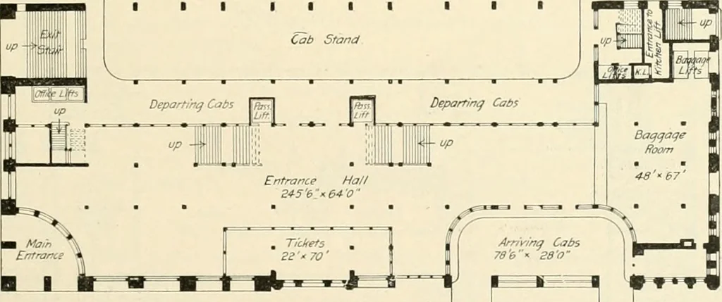 An illustration from Buildings and structures of American railroads. A reference book for railroad managers, superintendents, master mechanics, engineers, architects, and students, 1893, leaf 484