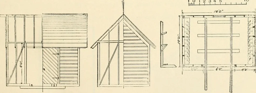 An illustration from Buildings and structures of American railroads. A reference book for railroad managers, superintendents, master mechanics, engineers, architects, and students, 1893, leaf 50
