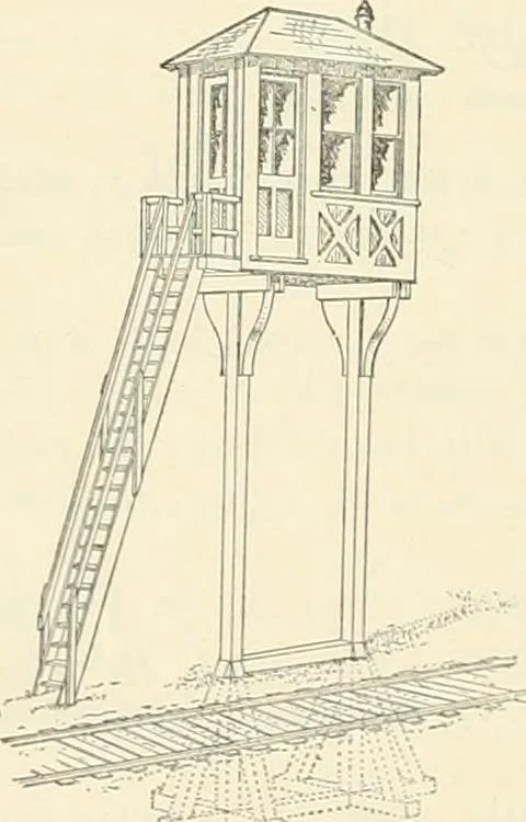 An illustration from Buildings and structures of American railroads. A reference book for railroad managers, superintendents, master mechanics, engineers, architects, and students, 1893, leaf 83