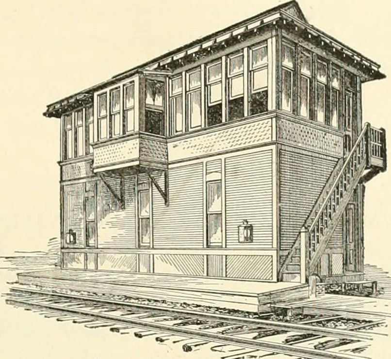 An illustration from Buildings and structures of American railroads. A reference book for railroad managers, superintendents, master mechanics, engineers, architects, and students, 1893, leaf 84