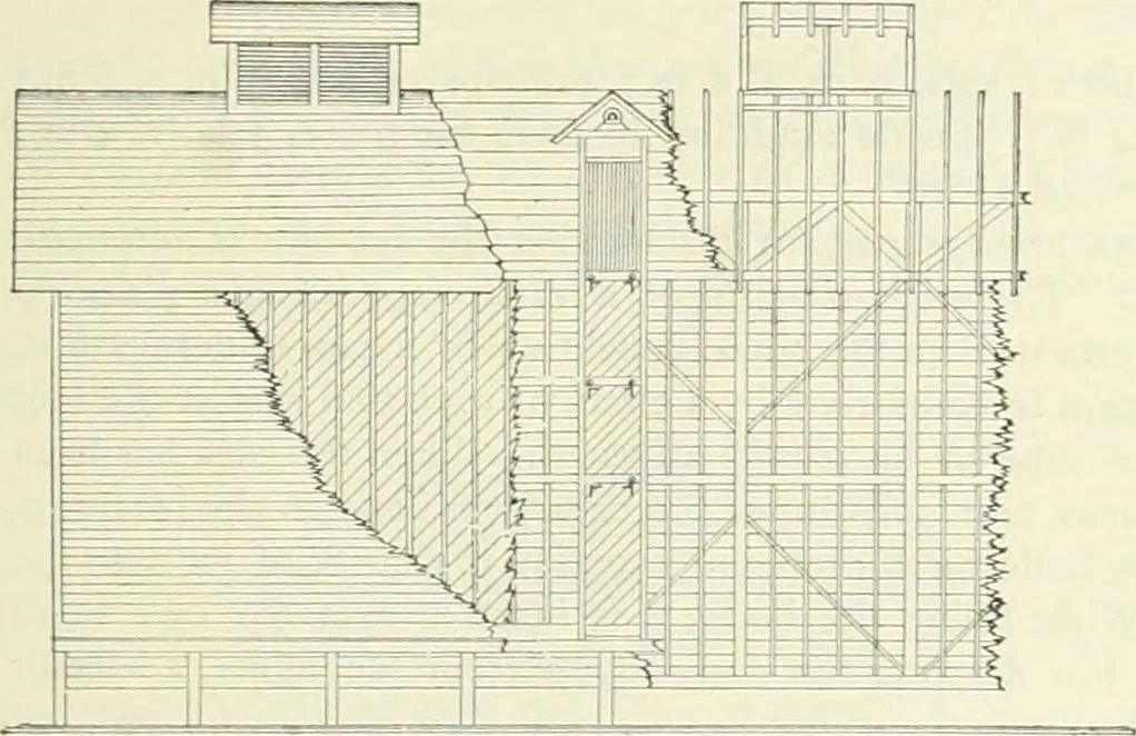 An illustration from Buildings and structures of American railroads. A reference book for railroad managers, superintendents, master mechanics, engineers, architects, and students, 1893, leaf 104