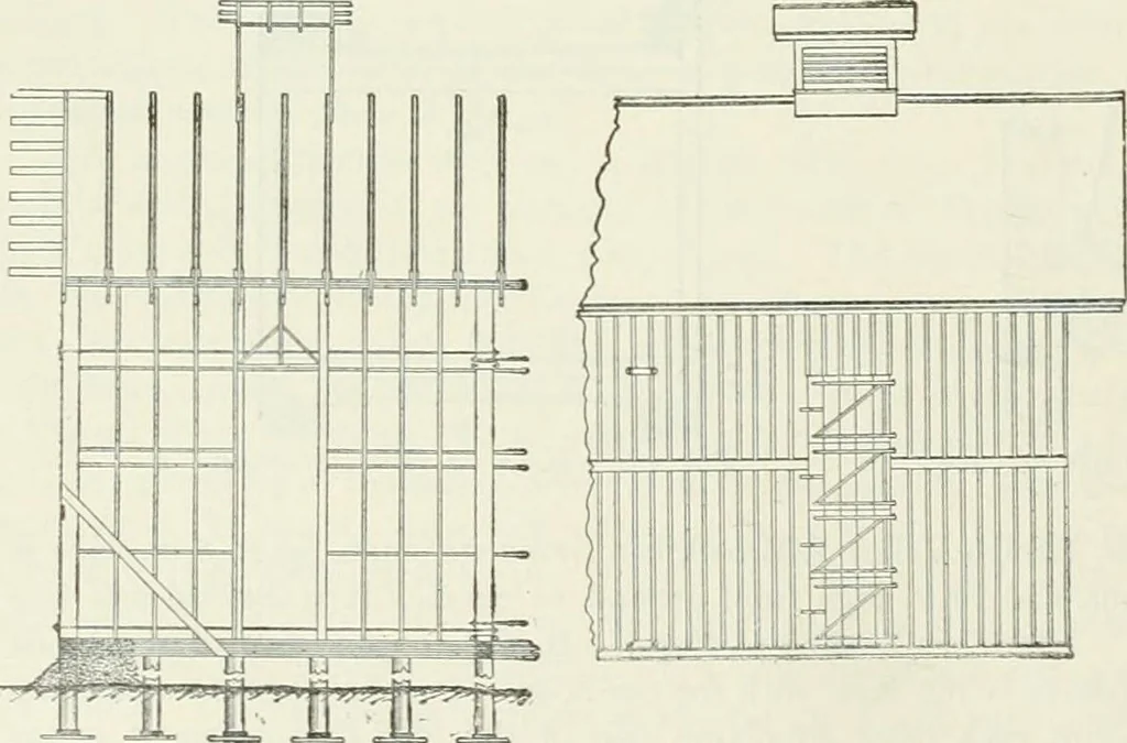 An illustration from Buildings and structures of American railroads. A reference book for railroad managers, superintendents, master mechanics, engineers, architects, and students, 1893, leaf 105