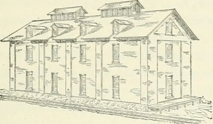 An illustration from Buildings and structures of American railroads. A reference book for railroad managers, superintendents, master mechanics, engineers, architects, and students, 1893, leaf 106