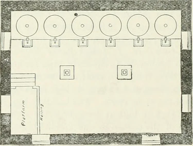 An illustration from Buildings and structures of American railroads. A reference book for railroad managers, superintendents, master mechanics, engineers, architects, and students, 1893, leaf 121