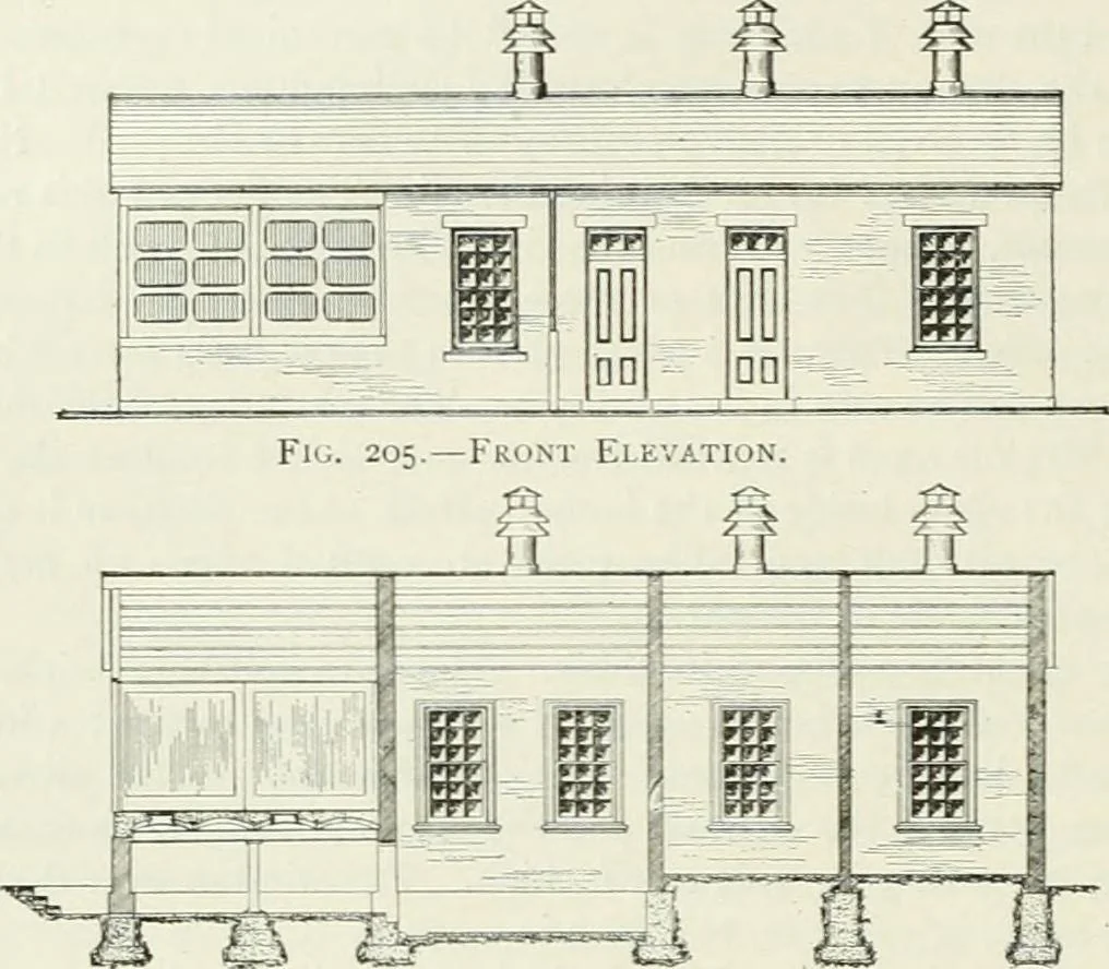 An illustration from Buildings and structures of American railroads. A reference book for railroad managers, superintendents, master mechanics, engineers, architects, and students, 1893, leaf 127