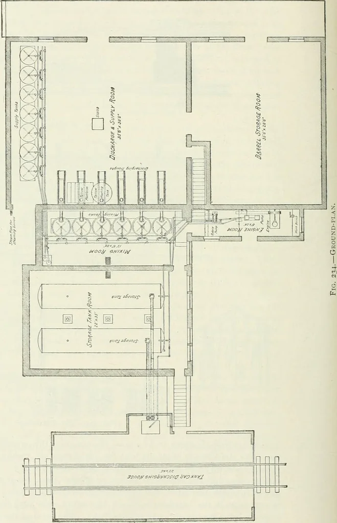 An illustration from Buildings and structures of American railroads. A reference book for railroad managers, superintendents, master mechanics, engineers, architects, and students, 1893, leaf 145