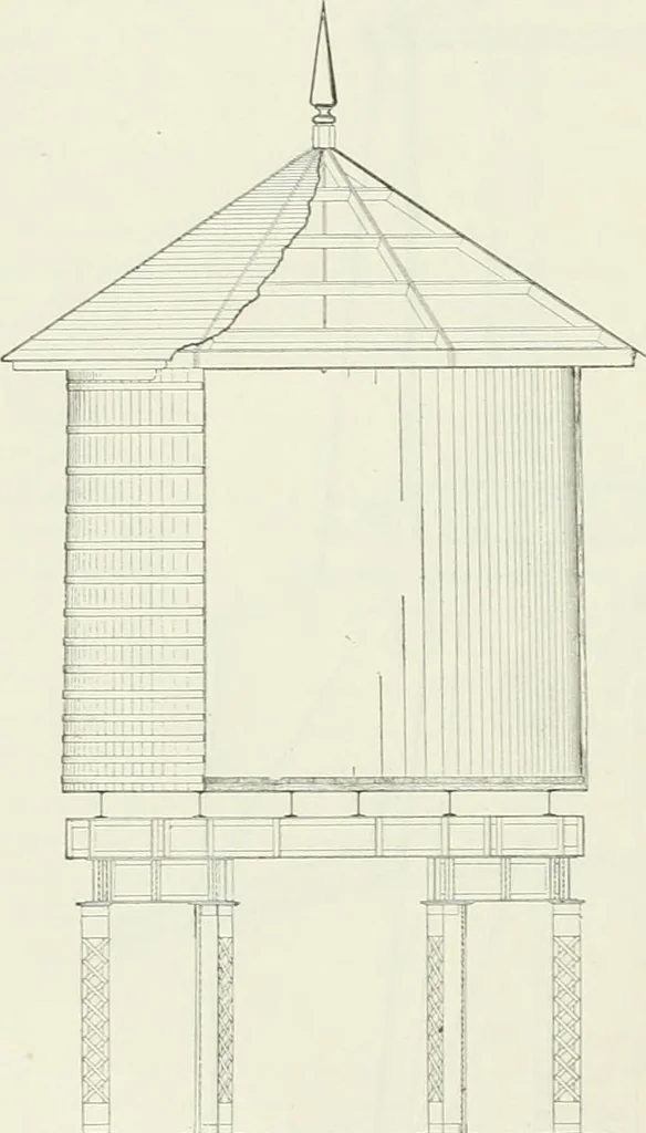 An illustration from Buildings and structures of American railroads. A reference book for railroad managers, superintendents, master mechanics, engineers, architects, and students, 1893, leaf 163