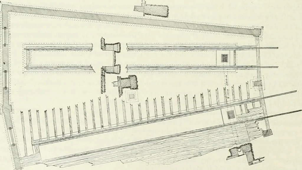 An illustration from Buildings and structures of American railroads. A reference book for railroad managers, superintendents, master mechanics, engineers, architects, and students, 1893, leaf 233