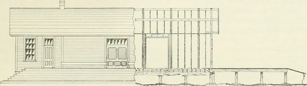 An illustration from Buildings and structures of American railroads. A reference book for railroad managers, superintendents, master mechanics, engineers, architects, and students, 1893, leaf 256