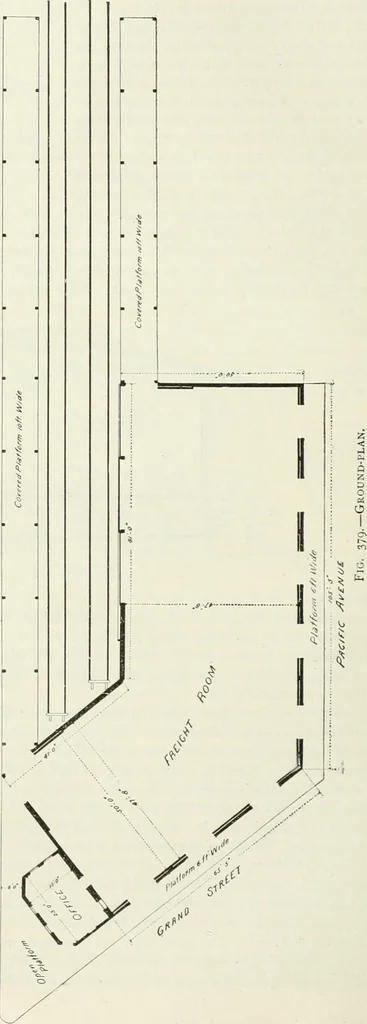An illustration from Buildings and structures of American railroads. A reference book for railroad managers, superintendents, master mechanics, engineers, architects, and students, 1893, leaf 259