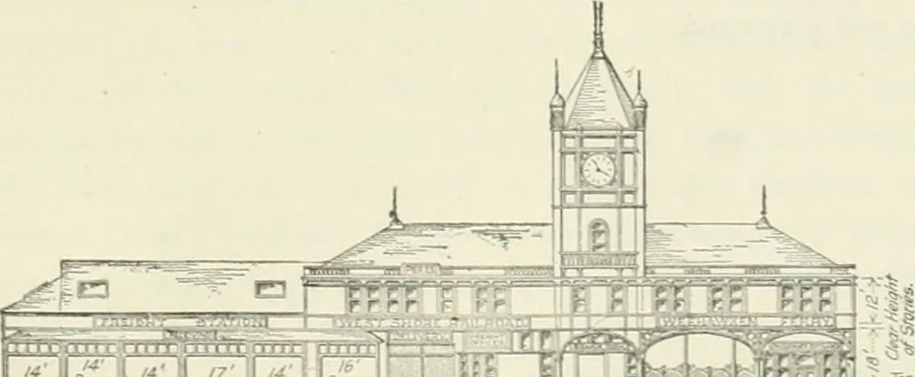 An illustration from Buildings and structures of American railroads. A reference book for railroad managers, superintendents, master mechanics, engineers, architects, and students, 1893, leaf 270
