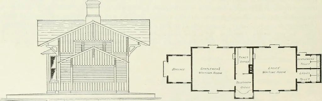 An illustration from Buildings and structures of American railroads. A reference book for railroad managers, superintendents, master mechanics, engineers, architects, and students, 1893, leaf 323