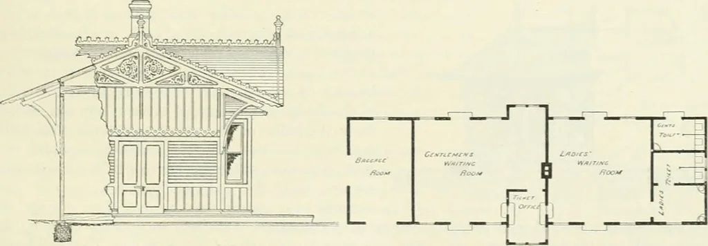 An illustration from Buildings and structures of American railroads. A reference book for railroad managers, superintendents, master mechanics, engineers, architects, and students, 1893, leaf 324