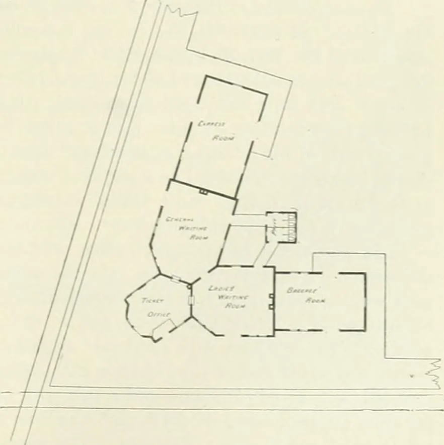 An illustration from Buildings and structures of American railroads. A reference book for railroad managers, superintendents, master mechanics, engineers, architects, and students, 1893, leaf 330