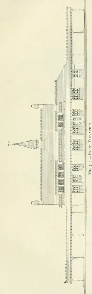 An illustration from Buildings and structures of American railroads. A reference book for railroad managers, superintendents, master mechanics, engineers, architects, and students, 1893, leaf 332