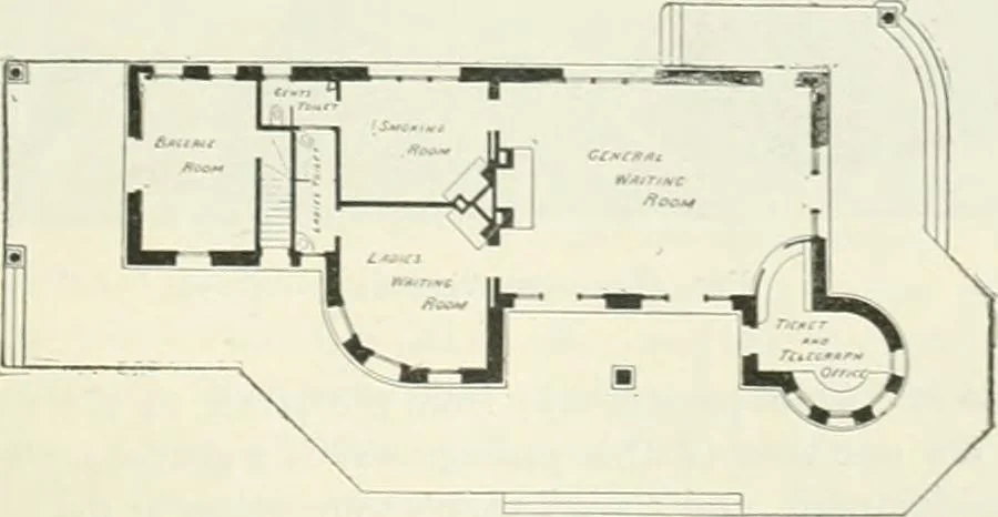 An illustration from Buildings and structures of American railroads. A reference book for railroad managers, superintendents, master mechanics, engineers, architects, and students, 1893, leaf 336