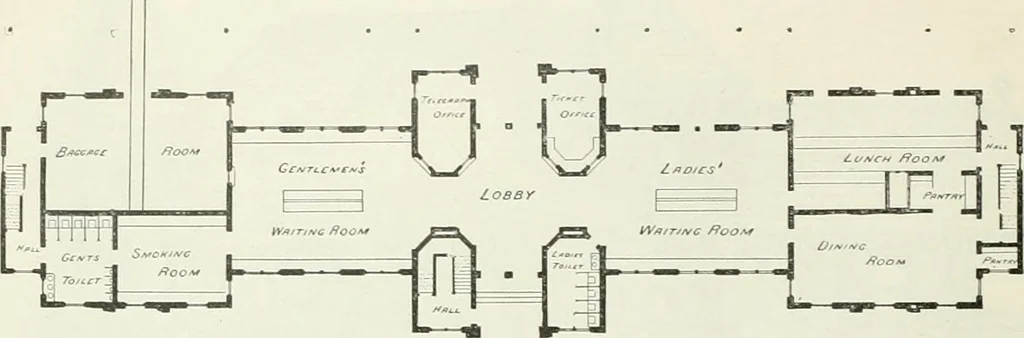 An illustration from Buildings and structures of American railroads. A reference book for railroad managers, superintendents, master mechanics, engineers, architects, and students, 1893, leaf 337