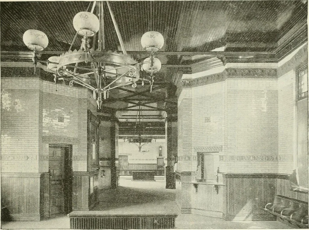 An illustration from Buildings and structures of American railroads. A reference book for railroad managers, superintendents, master mechanics, engineers, architects, and students, 1893, leaf 338