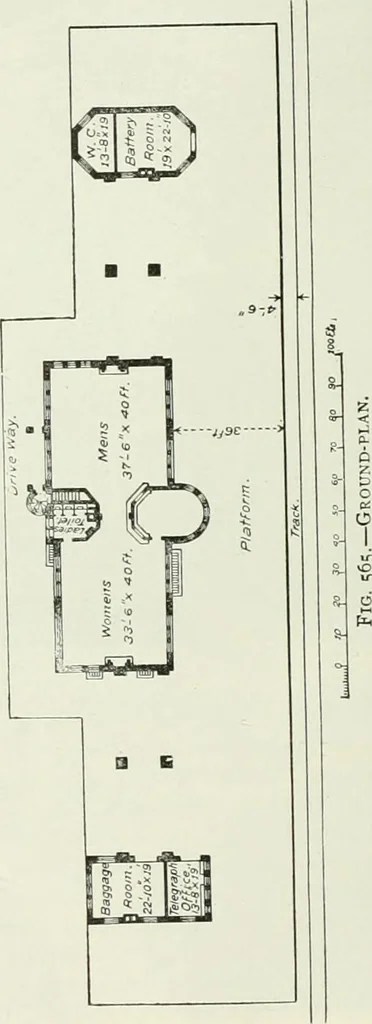An illustration from Buildings and structures of American railroads. A reference book for railroad managers, superintendents, master mechanics, engineers, architects, and students, 1893, leaf 339