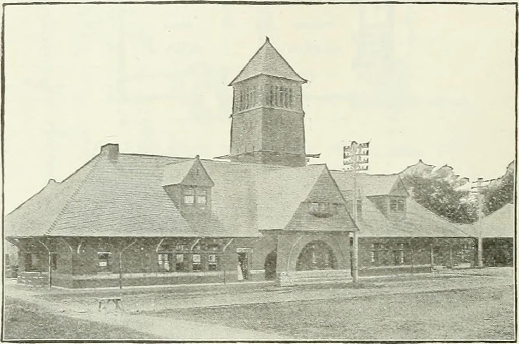 An illustration from Buildings and structures of American railroads. A reference book for railroad managers, superintendents, master mechanics, engineers, architects, and students, 1893, leaf 341