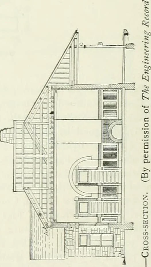 An illustration from Buildings and structures of American railroads. A reference book for railroad managers, superintendents, master mechanics, engineers, architects, and students, 1893, leaf 343