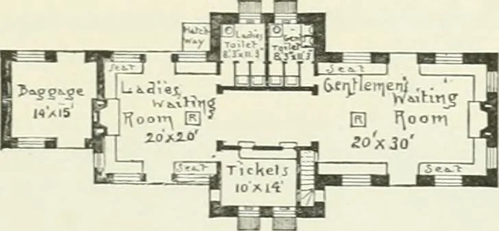 An illustration from Buildings and structures of American railroads. A reference book for railroad managers, superintendents, master mechanics, engineers, architects, and students, 1893, leaf 364
