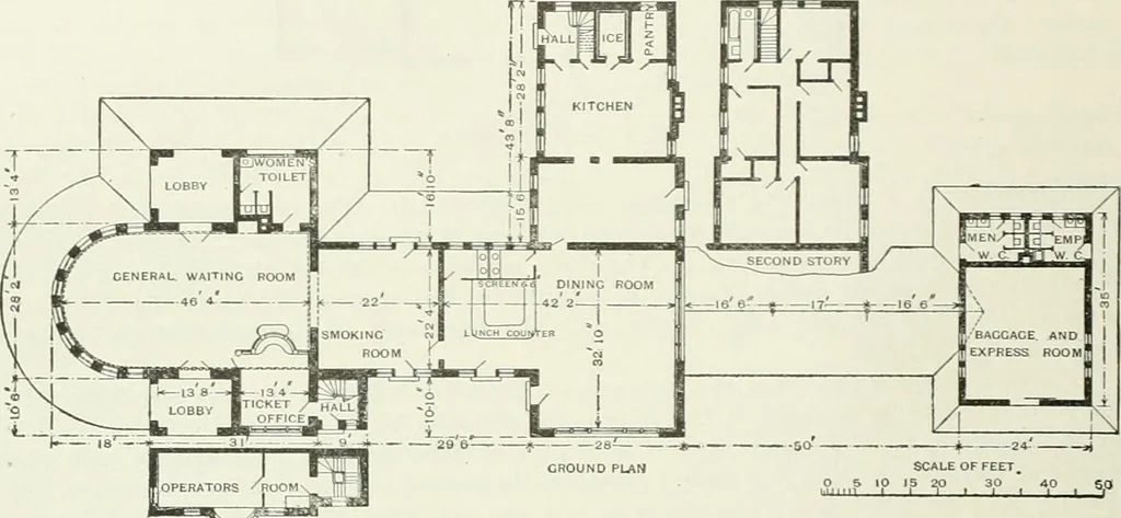 An illustration from Buildings and structures of American railroads. A reference book for railroad managers, superintendents, master mechanics, engineers, architects, and students, 1893, leaf 373