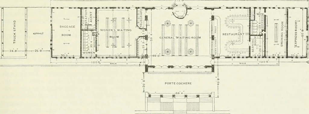 An illustration from Buildings and structures of American railroads. A reference book for railroad managers, superintendents, master mechanics, engineers, architects, and students, 1893, leaf 398