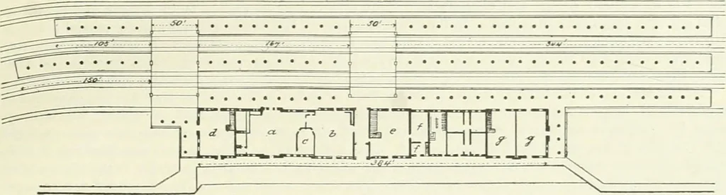An illustration from Buildings and structures of American railroads. A reference book for railroad managers, superintendents, master mechanics, engineers, architects, and students, 1893, leaf 410