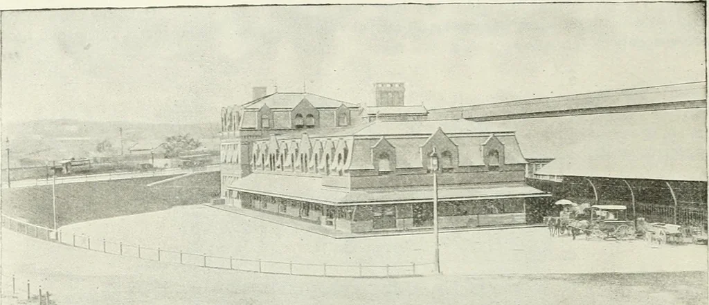 An illustration from Buildings and structures of American railroads. A reference book for railroad managers, superintendents, master mechanics, engineers, architects, and students, 1893, leaf 415