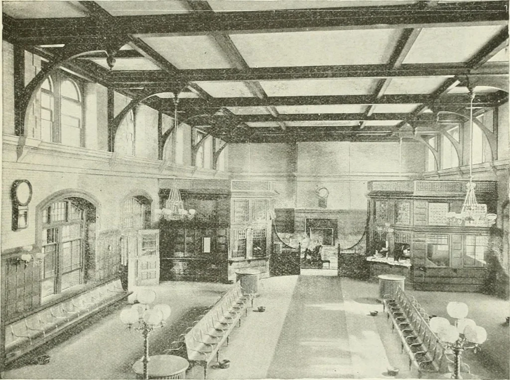 An illustration from Buildings and structures of American railroads. A reference book for railroad managers, superintendents, master mechanics, engineers, architects, and students, 1893, leaf 416