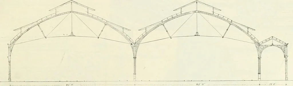An illustration from Buildings and structures of American railroads. A reference book for railroad managers, superintendents, master mechanics, engineers, architects, and students, 1893, leaf 420