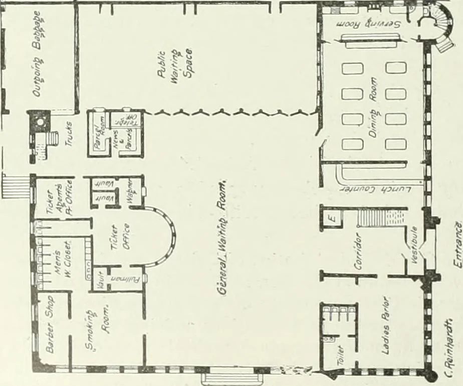 An illustration from Buildings and structures of American railroads. A reference book for railroad managers, superintendents, master mechanics, engineers, architects, and students, 1893, leaf 433