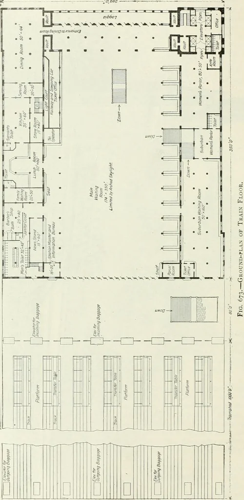 An illustration from Buildings and structures of American railroads. A reference book for railroad managers, superintendents, master mechanics, engineers, architects, and students, 1893, leaf 463