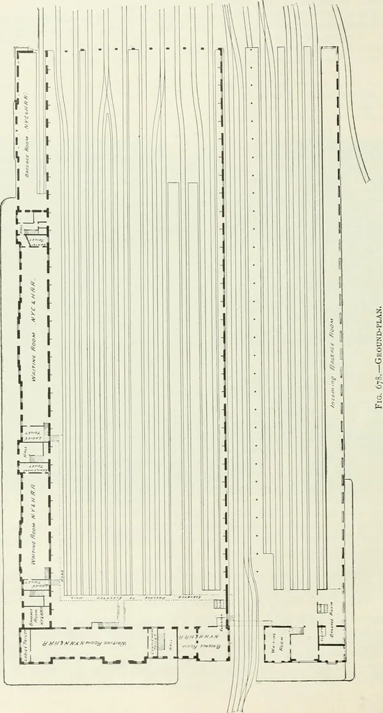 An illustration from Buildings and structures of American railroads. A reference book for railroad managers, superintendents, master mechanics, engineers, architects, and students, 1893, leaf 469
