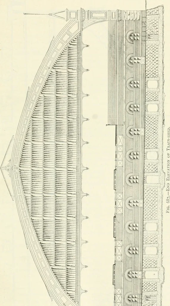 An illustration from Buildings and structures of American railroads. A reference book for railroad managers, superintendents, master mechanics, engineers, architects, and students, 1893, leaf 478